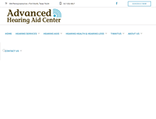 Tablet Screenshot of advancedhearingaidcenter.net